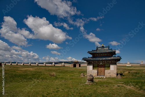 Mongolia. Harhorin. Erdene-Zuu monastery is the first and the largest Buddhist monastery in Mongolia, which has survived to the present day. It was built in 1586. photo