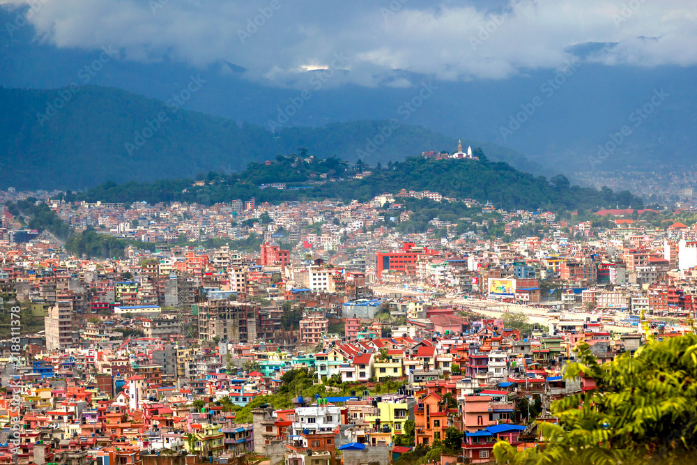 City Aerial View of Kathmandu Nepal