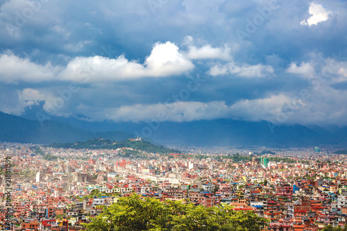 City Aerial View of Kathmandu Nepal
