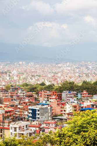 Fototapeta Naklejka Na Ścianę i Meble -  City Aerial View of Kathmandu Nepal