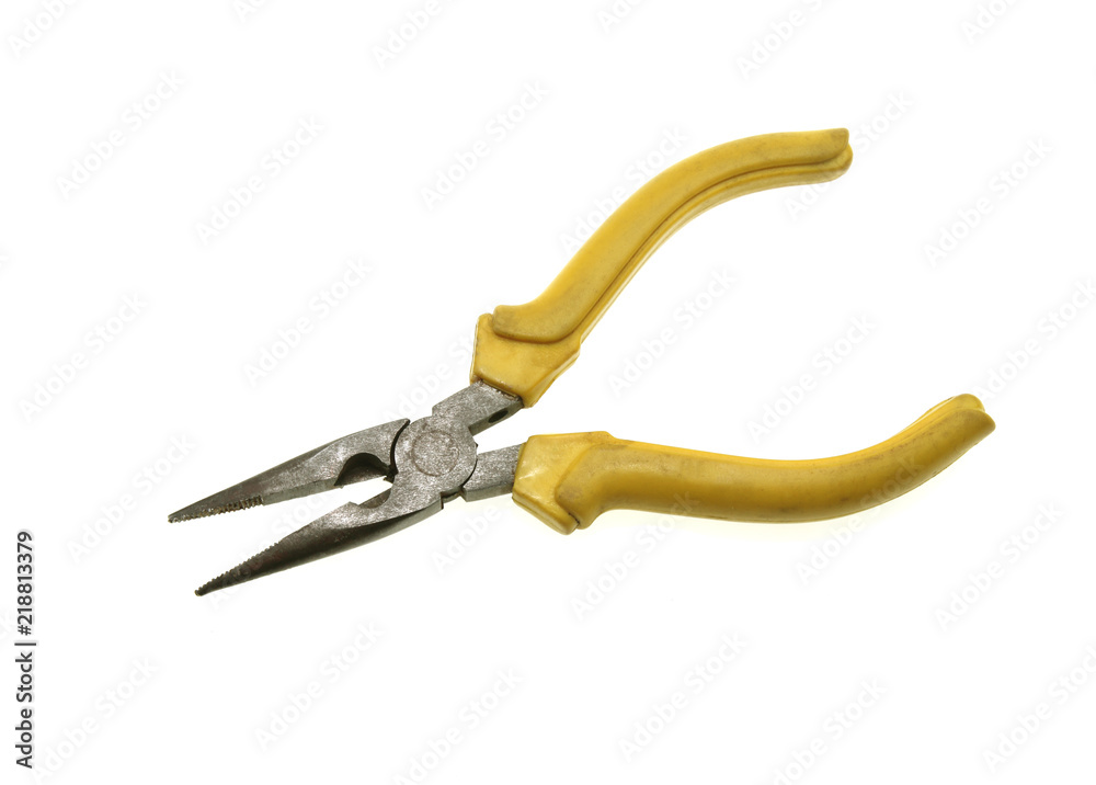 Pliers tool pliers on a white background with clipping path. Pliers tool pliers on a white background with clipping path.