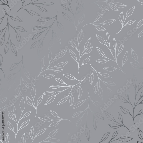 Silver background with branchesGray abstract pattern