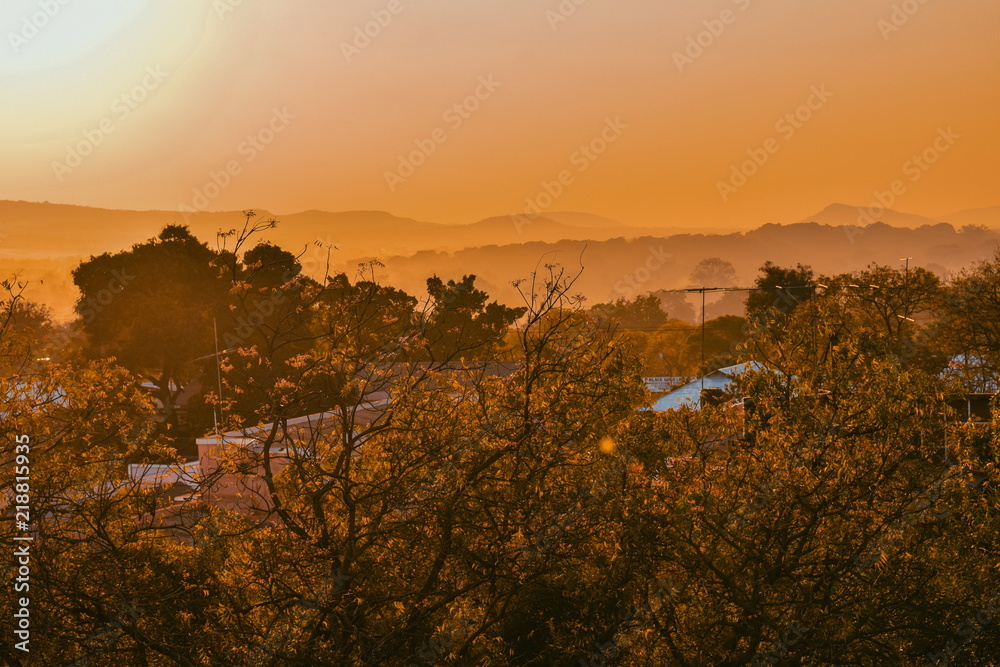 Golden sunset at Moshi Town, Tanzania