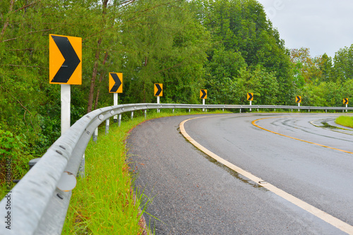 Travel on the beautiful road 