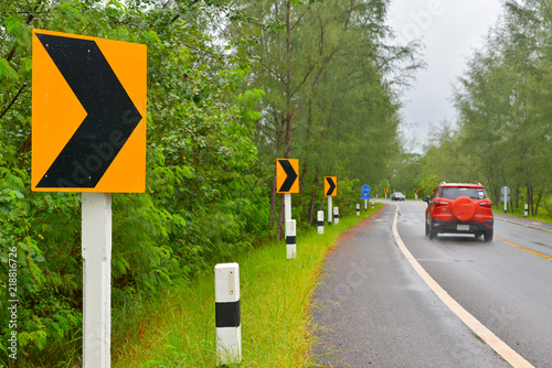 Travel on the beautiful road 