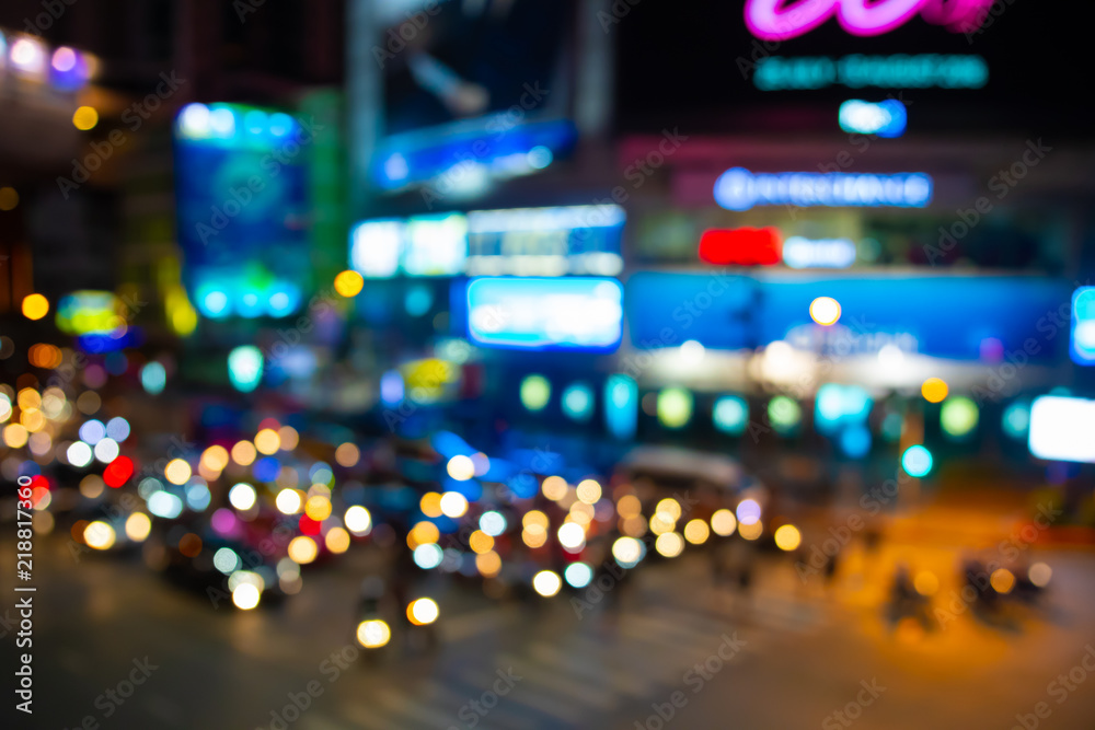 Abstract blurred of traffic jam at night time. Abstract blurred of traffic jam at night time.