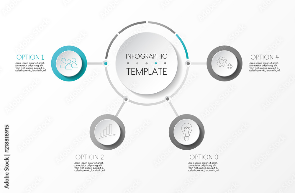 Design of gray infographic with icons. Vector. Design of gray infographic with icons. Vector.