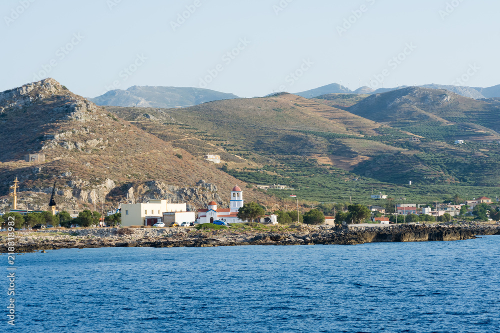 view of the Church of Kissamos from the sea