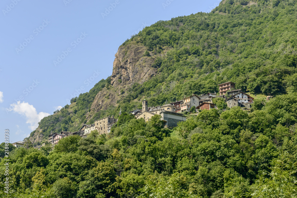 Perloz mountain village, Italy