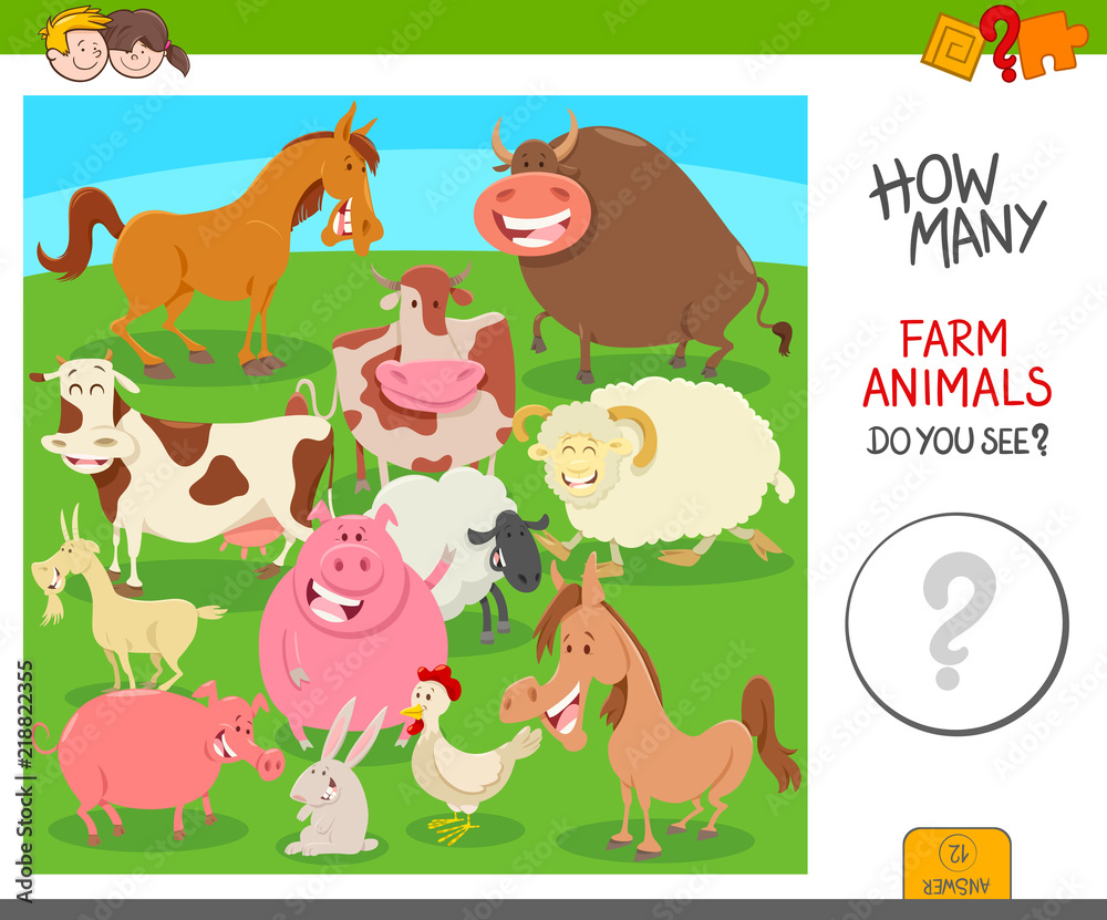 count the farm animals activity game count the farm animals activity game