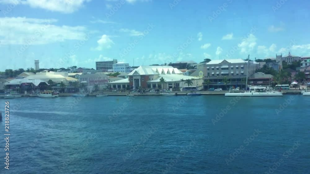 View from Cruise ship in the bahamas looking at water and small island View from Cruise ship in the bahamas looking at water and small island