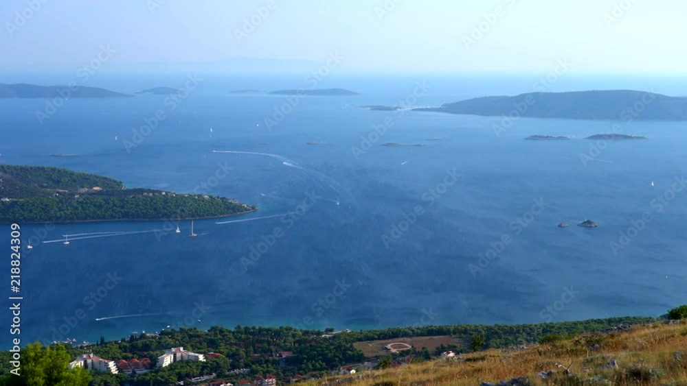 Adriatic island summer sunset timelapse from the top of the hill. Adriatic island summer sunset timelapse from the top of the hill.