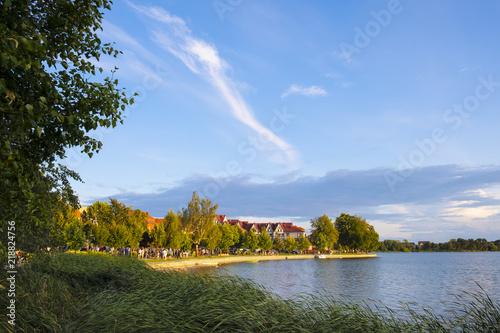 Fototapeta Naklejka Na Ścianę i Meble -  Elk, Poland - Panoramic view of the town of Elk at the Elckie lake