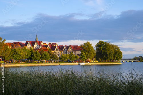 Fototapeta Naklejka Na Ścianę i Meble -  Elk, Poland - Panoramic view of the town of Elk at the Elckie lake