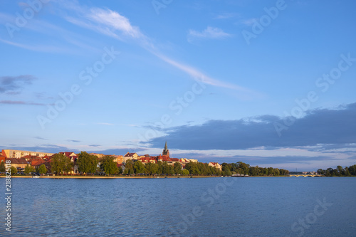 Fototapeta Naklejka Na Ścianę i Meble -  Elk, Poland - Panoramic view of the town of Elk at the Elckie lake