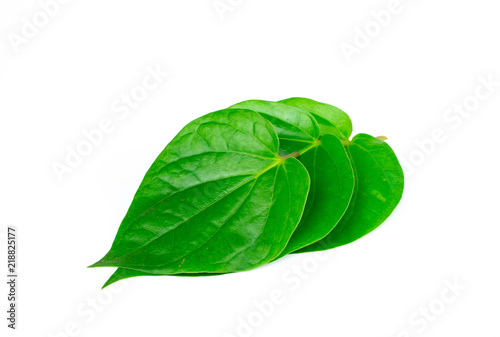 Принти на полотні Green betel leaf isolated on the white background