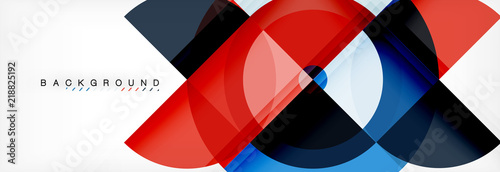 Vector circular geometric abstract background