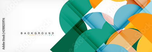 Circle abstract background, geometric illustration