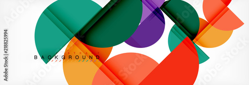 Circle abstract background, geometric illustration