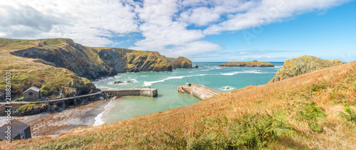 Konstfotografi Landscape Panorama  Mullion Cove The harbour at Mullion Cove West Cornwall South