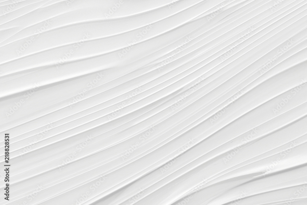 Drawing of a wave of white and gray color. Background with stains and curved lines. - obrazy, fototapety, plakaty 