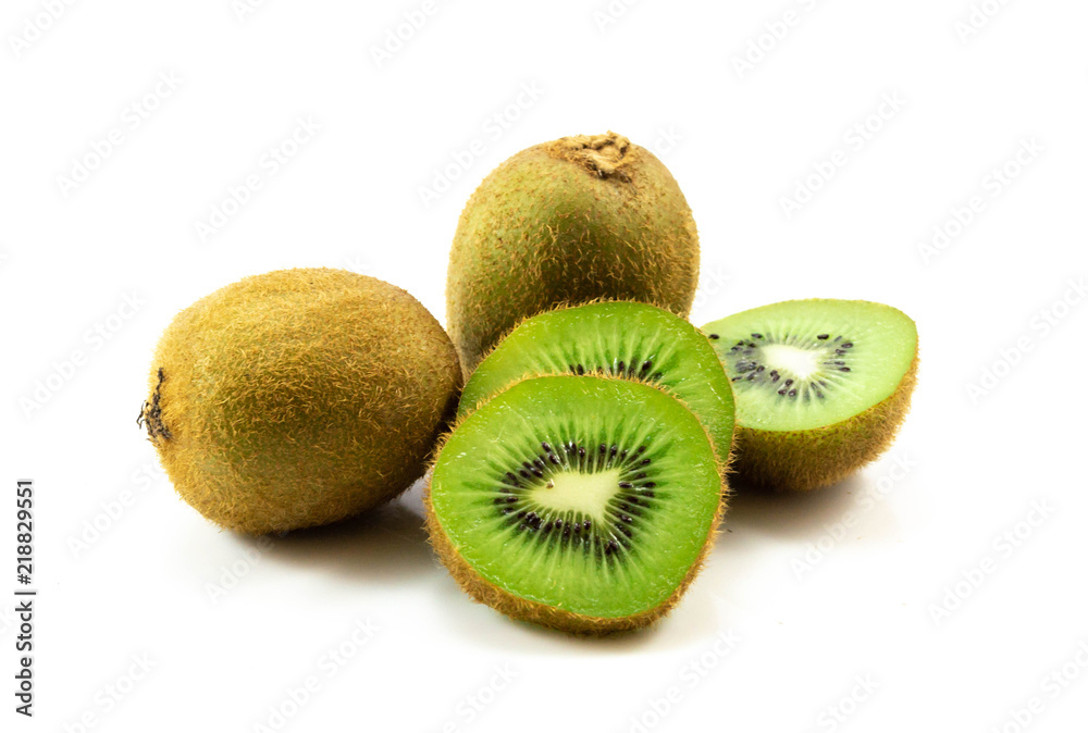 Fresh kiwi fruit isolated on the white background. Fresh kiwi fruit isolated on the white background.