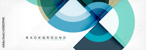 Vector circular geometric abstract background