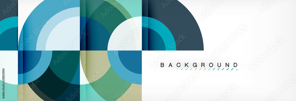 Vector circular geometric abstract background