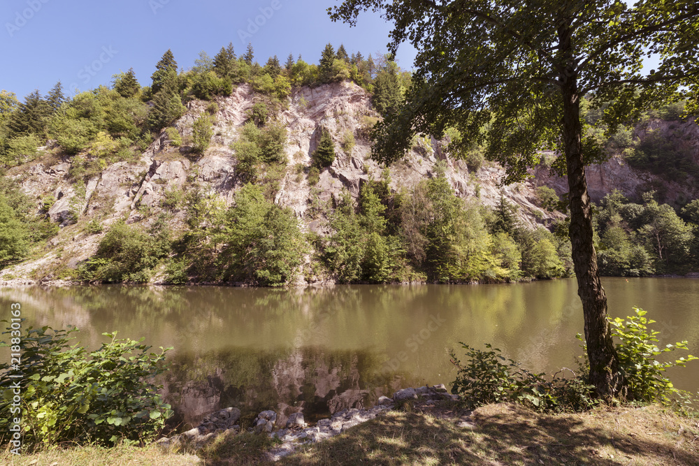 Panoramic view over the Waldenecksee in Baden Baden, Baden-Wuerttemberg, Germany Panoramic view over the Waldenecksee in Baden Baden, Baden-Wuerttemberg, Germany