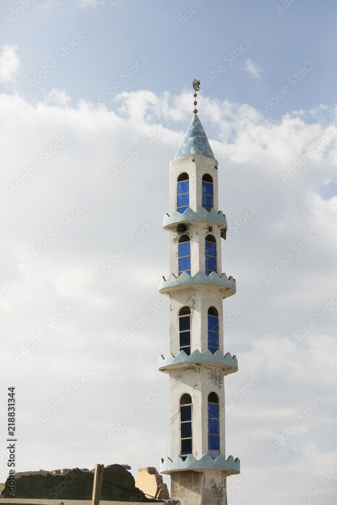 Minaret of a mosque in Eastern Ethiopia near Somalia.