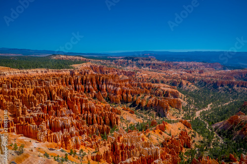 Bryce Canyon at sunrise as viewed from Inspiration Point at Bryce Canyon National Park, Utah photo