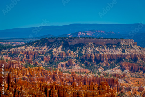 Beautiful outdoor view of Hoodoo landscape of Bryce Canyon National Park photo