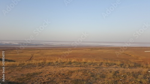 Red sand mount Bogdo in Russia