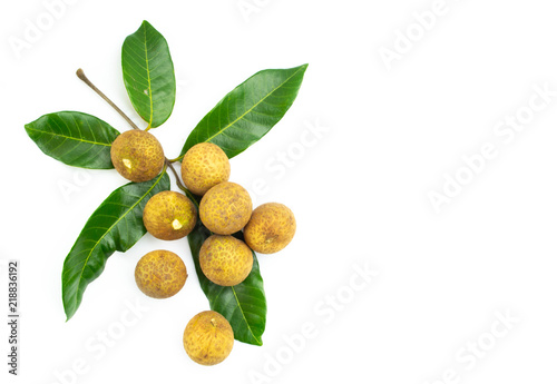 Longan fresh on top isolated on white background