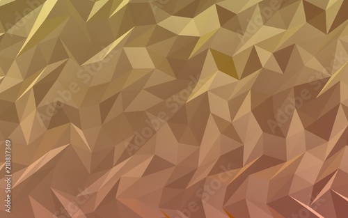 Abstract triangle geometrical orange background. Geometric origami style with gradient. 3D illustration