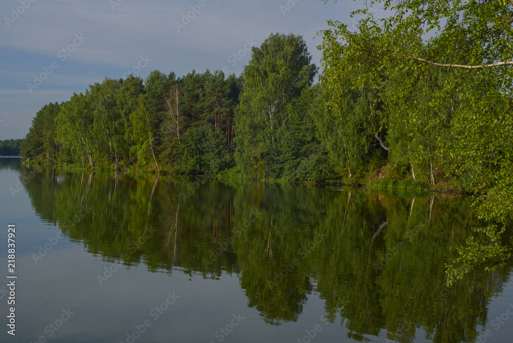 Russian river in summer