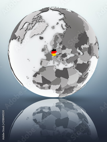 Germany on globe