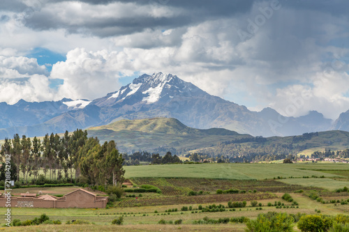 A Farm in the Sacred Valley  Peru  At the Base of Andes Mountain Range