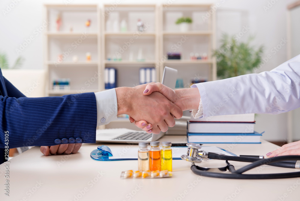 Man visiting doctor for routine check-up Man visiting doctor for routine check-up