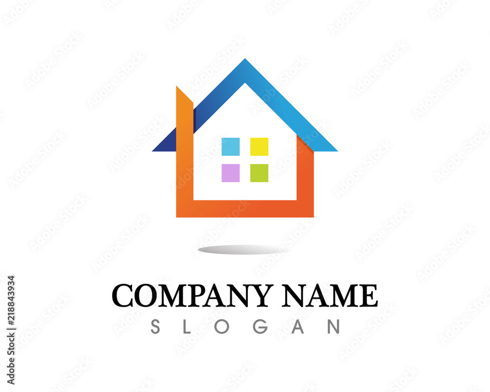 Real estate and home buildings logo icons template