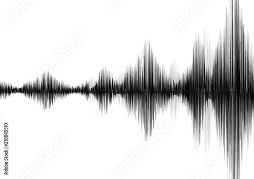 Earthquake Wave on White paper background,audio wave diagram concept,design for education and science,Vector Illustration.