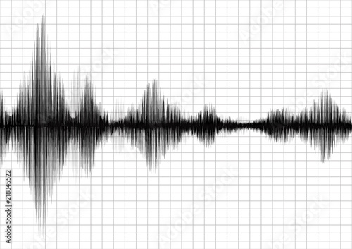 Beautiful Earthquake graph,Chart of a seismograph,audio wave diagram concept,design for education and science,Vector Illustration.