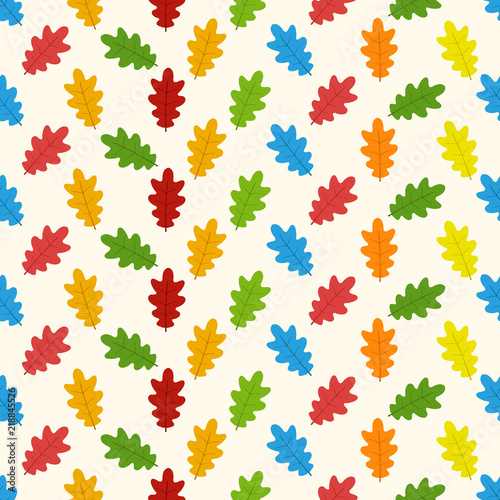 Autumn seamless pattern with leaf, autumn leaf background. Vector background. Bright pattern. Autumn template. Octoberfest pattern. October munich fest background.