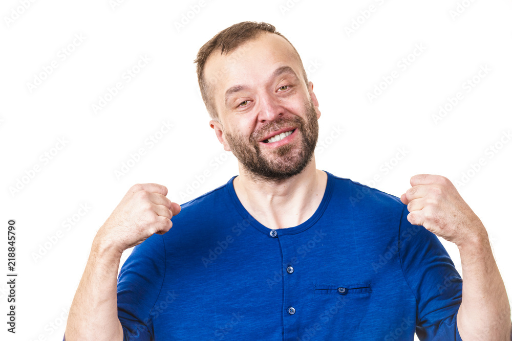 Funny man fooling around
