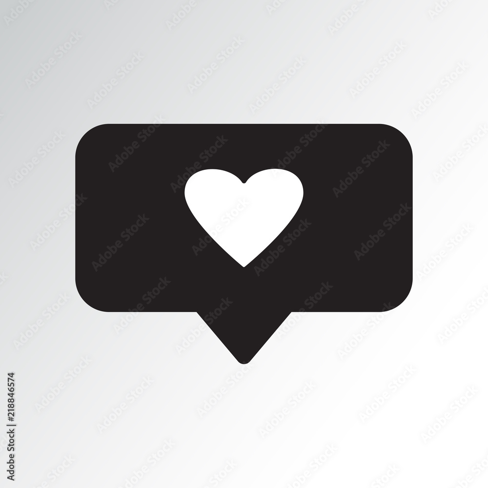 Like icon. Notification counter. Vector illustration Like icon. Notification counter. Vector illustration