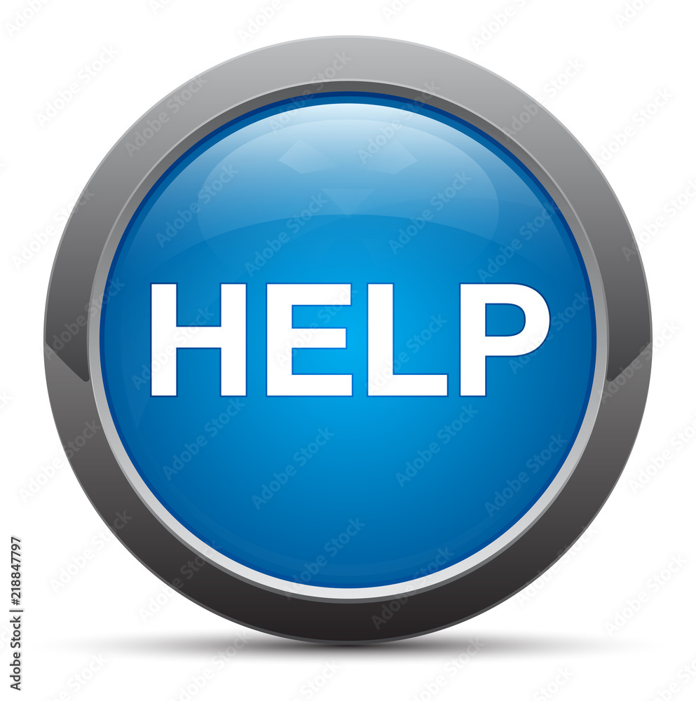 Help blue round button Help blue round button