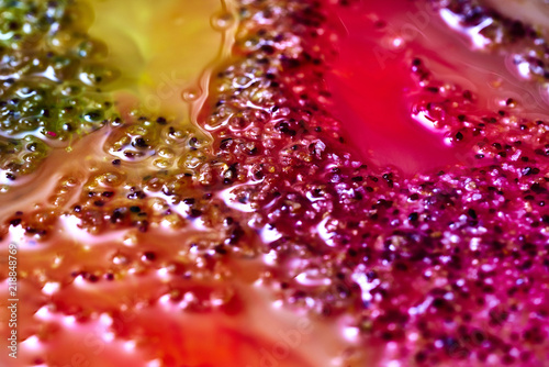 Colours mixing in fluid