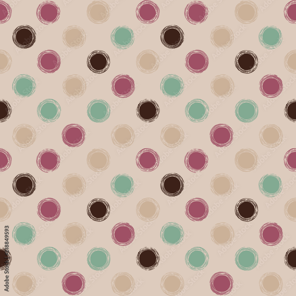 seamless pattern with circles in retro style seamless pattern with circles in retro style