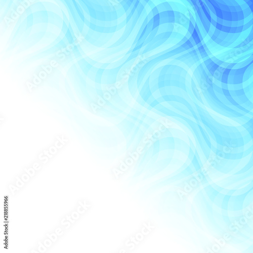 Abstract Curved Pattern with Waves. Structural Blue Smoke.