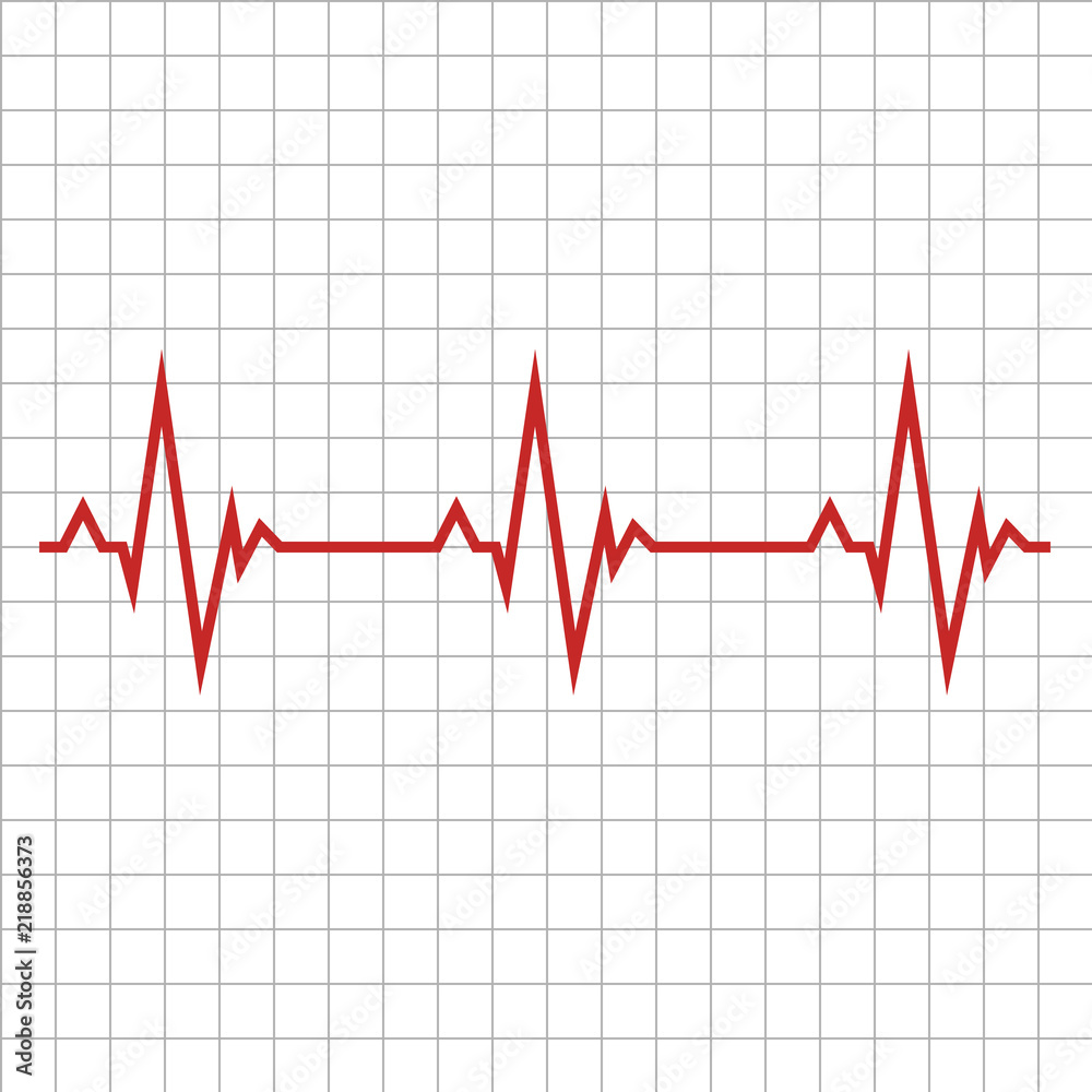 Pulse. The concept is a Medical indicator of the state of the heart rhythm. Vector illustration.